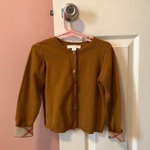 Burberry cardigan. Size 6Y.